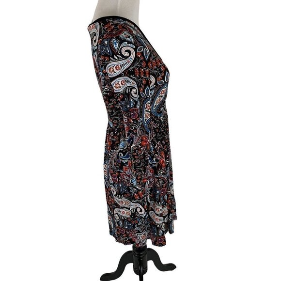 Xhilaration Women's XS Faux Wrap Dress Floral Print Side Tie Rayon Blend - Picture 5 of 7